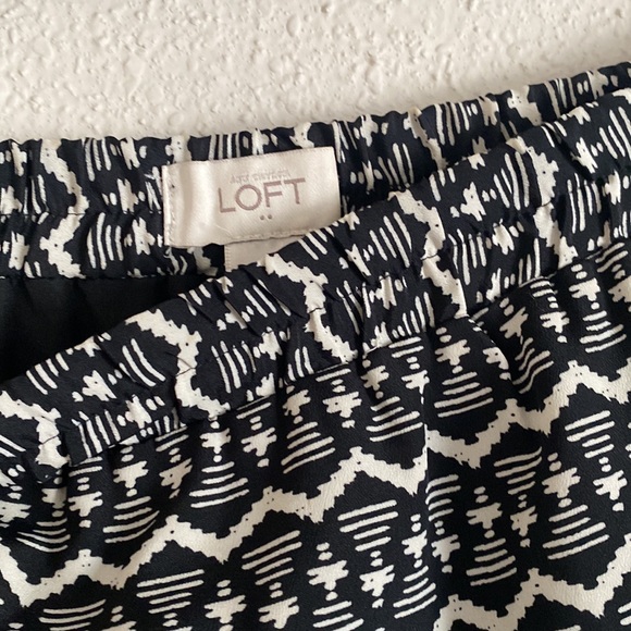 Ann Talyor Loft Aztec Style Black/Beige Elastic Waist Skirt - Picture 7 of 7